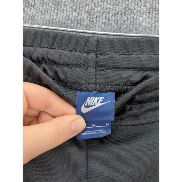 Nike Athletic Pants Size M Black 100% Polyester White Stripe - Picture 7 of 10